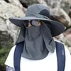 Beralar Geniş Memlu Güneş Şapkası Güneş Koruyucu ve Gölgelendirme Anti-UV Tarım İşleri Nefes Alabaç Çıkarılabilir Yüz Maskesi
