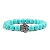 Brins Hommes Natural Black Lava Bracelet Bracelet Cat Paw Blue Pine Bouded Bredets Bangles Energy Women Yoga Fashion Couple de bijoux Cadeaux