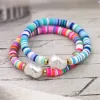 Strands Fashion Pulsera para mujeres Boho Multicolor Joya de playa IMITICIÓN Pearl Charl Pulseras regalos para niñas femeninas