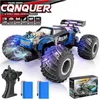 Electric/RC Car Remote Control RC Cars for Boys 25 km/h snabb bil för vuxna RTR 2WD off Road Monster Truck med LED -lampor Radio Toys Kids T240422