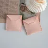 Jóias rosa Pochette Bijoux 5.5*5,5 cm de camurça jóias bolsas de joalheria Microfiber envelope Brincos de anel de embalagem Bolsa de joias organizadoras de embalagem