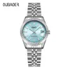 OUBBAOER WASGERFORTE STAHL Band Quarz Frauen Trendy Fashion Business Watch New