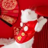 Clothing Dog Chinese New Year Outfit Furry Lining Suit Outfit Festive Cat Snowsuit Chinese New Year Outfit Winter Apparel