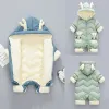 Coats New born Baby clothes Winter infant Snowsuit Plus Velvet Thick Boy Jumpsuit 03 Yrs Romper Baby Girl Overalls Toddler Coat 30