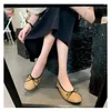 Scarpe casual Flat Female Princess Style Square Head Single Spring e Autunno Bottiera poco profonda