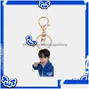 Andra heminredning Keychains Kpop TWS Keyring Sparkling Blue Acrylic Figure Keychain Pendant Bag Accessories Dohoon Shinyu Kyungmin Ha DHXM5