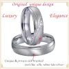 Bandas de alta qualidade Alianças de casamento branco colorido de ouro anéis de casamento para homens e mulheres jóias de aço inoxidável nunca desaparecem