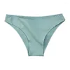 Women's Panties Cotton Underwear Solid Color Comfortable High Stretch Half Bag Hip Low Waist Large Size Thong Ropa Interior