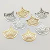 Necklaces New Arrival! 33x35mm 50pcs Brass Pendants Sector Charm For Handmade Necklace Earrings DIY Parts Jewelry Findings&Components