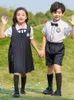 Ensembles de vêtements Kindergarten Uniform Summer Summer Primary SCHOOL Sports à manches courtes Rencontrez le style britannique