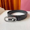 Top Designer Women Belt Men Brand Fashion Fashion Classica a doppia faccia di vaccino Larghezza 3,5 cm Luxury Pure Copper Canda casual Cintura per tutta la partita