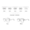 Lunettes de soleil Frames Lunettes optiques Prescription Eyewear Cadre Clôles avec Clip-on Magné Métal Rectangulaire