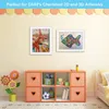 Kids Art Frame Set Wall Moumable Painting Display Stand A4 Taille Interchangeable PO WOODEN Affichage Stand Childrens GIF 240409