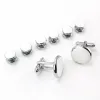 Links Ujoy heren manchetknopen studs ingesteld voor smoking minimalistische bruiloftgeschenken voor gasten man shirt manchetknopen voor herenvader echtgenoot cadeau