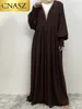 Ethnische kleding Moslim Abaya -jurk Dubai Marokkaanse Kaftan Chiffon Women jurken voor prom Turkije zwart lang versluierd met gevoerde Ramadan