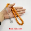 Clothing Tasbih Orange resin muslim Misbaha 33 prayer beads bracelet Turkish fashion accessories Eid Ramadan Mubarak