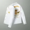 Europees Station High End Bee geborduurde jas trendy Koreaanse editie jas voor Midden- en Young Men's Pilot Jackets-A