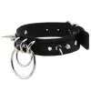 Halsband Kmvexo Punk Spike Metal Collar Girls Leather Harness Choker Halsband för Women Party Club Chockers Gothic Jewelry Harajuku 2019