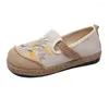 Casual Shoes Low Heel Round Toe Chinese Style Flat Women Embroidered