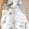 Ensemble des couvertures de bébé en mousseline en flanelle en relief en relief thermique à la baisse de sommeil à la literie infantile Swaddle Wrap