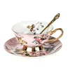 6CUP RETRO IMPERIAL EUROPEL COFFE CUP SET PORCELAIN TEA SETS Luxury Gift Bone China Ceramic Cafe Wedding Decoration Drinkware 240418