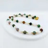 Necklaces Go2boho Natural Stone Baroque Fresh Water Pearl Necklace India Agate Bead Clavicle 2023 Trendy Charm Handmade Jewelry Women