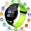 Zegarki 119 plus inteligentne zegarek sportowe zegarki sportowe Man Monitoring Smartwatch Monitorowanie nacisku na nadgarstek krwi na Android iOS