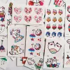 Dövmeler 30pcs Geçici Dövme Sticker Moon Star İngiliz Şeytan Çiçek Eskiz Su Geçirmez Sahte Tatoo Flash Dövme Erkek Kızlar