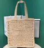 Tote Bag Designer Straw letter single shoulder crossbody Convenient storage of summer beach bags Lafite linen woven bag with large capacity for leisure