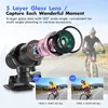 F9 Action Camera HD 1080P Bike Motorcycle Helmet Outdoor Sport DV Video DVR Audio Recorder Dash Cam For Car Bicycle 240407