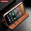 Bracelets Étui en cuir authentique pour Xiaomi Poco M5 M5S M4 M3 M2 F1 F2 F3 F4 GT Pro Téléphone rétro Crazy Horse Flip Cover