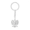 Keychains Vintage Polish Emblem Eagle Animal style ethnique en acier inoxydable Keychain pour hommes Femmes Gift Key Chain Accessory Ring Jewelry