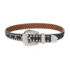 Water Diamond Belt for Men inkrustowany z pełnym diamentem Hip Hop Punk Punk Fashion Pasek 240315