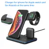 Chargers Fdgao 3 en 1 Station de charge rapide pour AirPods 3 15W Chargeur sans fil rapide pour Apple Watch 8 7 SE 6 5 4 pour iPhone 14 13 12 11