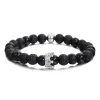 Strands 1pc Nuovo design Small Crown Black Stone Bracalet in rilievo per coppia Amici Elastic abbinata Bracciale Cucciolo Gioielli