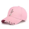 Ball Caps Sun Protection Baseball Cap Show Face Small vijfpuntige sterrenring Hip Hop Hat verstelbaar piek voor vrouwelijke mannen