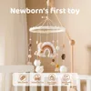 Baby Bed Bell Hanging Toy 012 Months born Wooden Mobile Music Box Rattle Crib Holder Bracket Infant Accessories 240415