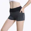 LULEMEN TOPS Shorts Honey Peach Hip Honembal Yoga Shorts Fitness Shorts de fitness High Sports Pantalon serré