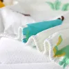 Zet pasgeboren babywieg gemonteerd laken ademende jongens bed matras cover cartoon baby poddle beddengoed linnen voor bed grootte120*65 cm