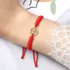 Strands Charm Om simbolo fatto a mano intrecciata corda intrecciata regolabile braccialetti neri rosso donna uomo fortunato gioiello di moda gioiello regalo preghiera