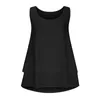 Women's T Shirts Womens Tops Casual Ruffle Layered Sleeveless Tank Summer Loose Fit Scoop Neck Vest Top Women