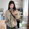 Damenjacken Jacken Deeppown Vintage Spring Windbreakers Jacke Frauen japanisch 2000er Jahre Y2K Übergroße Zip-up-Kapuze Casual Sonnenschutzmittel Tops