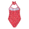 New European and American Fashion Swimsuit Women's Swimsuit Solid Sexy Red Polka Dot One Piece Swimsuit