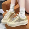 Casual Shoes Women Platform Sneakers Shine Design Outdoor Lace Up Luxury High Quality Tennis Sports Female 35-40