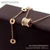 Moda luksusowy designerski naszyjnik wielki luksusowy diamentowy mini talia stadded różowe złoto naszyjnik damski krótka biżuteria z logo i pudełko na prezent