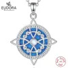 Halsketten Eudora 925 Sterling Silber Hexe Keltische Knoten Halskette für Männer Frauen Opal Moonston Hexerei Amulett Halsketten Wicca Schmuck Geschenk