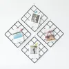 Dekorativa figurer Grid Po Wall Frame Girl Heart Dormitory Decation Hanging No Trace Nail Iron Clip