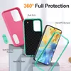 Cajas de teléfonos de Kickstand de defensa para Motorola Moto G Stylus 5G 2024 Play Power Edge Pure Edge 30 Pro Bede+ 3 capas Cubierta de protección híbrida con soporte múltiples colores