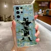 Obudowy telefonu komórkowego Retro Malarstwo olejne Van-Gogh Cat Case dla Galaxy S23 S22 S21 S20 Ultra Plus Fe 5G Przezroczyste miękkie lodowce tpU