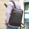 Sac à dos aetoo rétro de mode pour hommes craquais en cuir de cheval de grande capacité à grande capacité sac à école de niche de voyage BAC